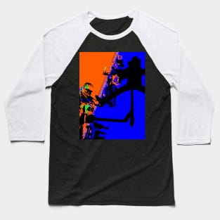 Comin' Through - Motocross Racers and Scooter Boy Baseball T-Shirt